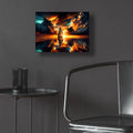 Sailing Ship Under Dramatic Sky by Rey Klimt - 16x12 acrylic wall art in a room