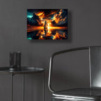 Sailing Ship Under Dramatic Sky by Rey Klimt - 16x12 acrylic wall art in a room