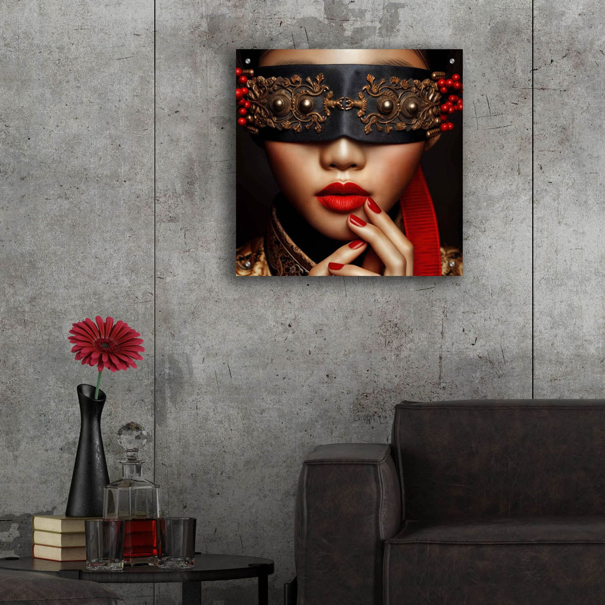 Secrets Are Safe by Rey Klimt - 24x24 acrylic wall art in a room