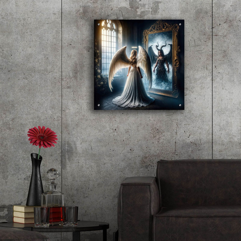 Self Reflection by Rey Klimt - 24x24 acrylic wall art in a room