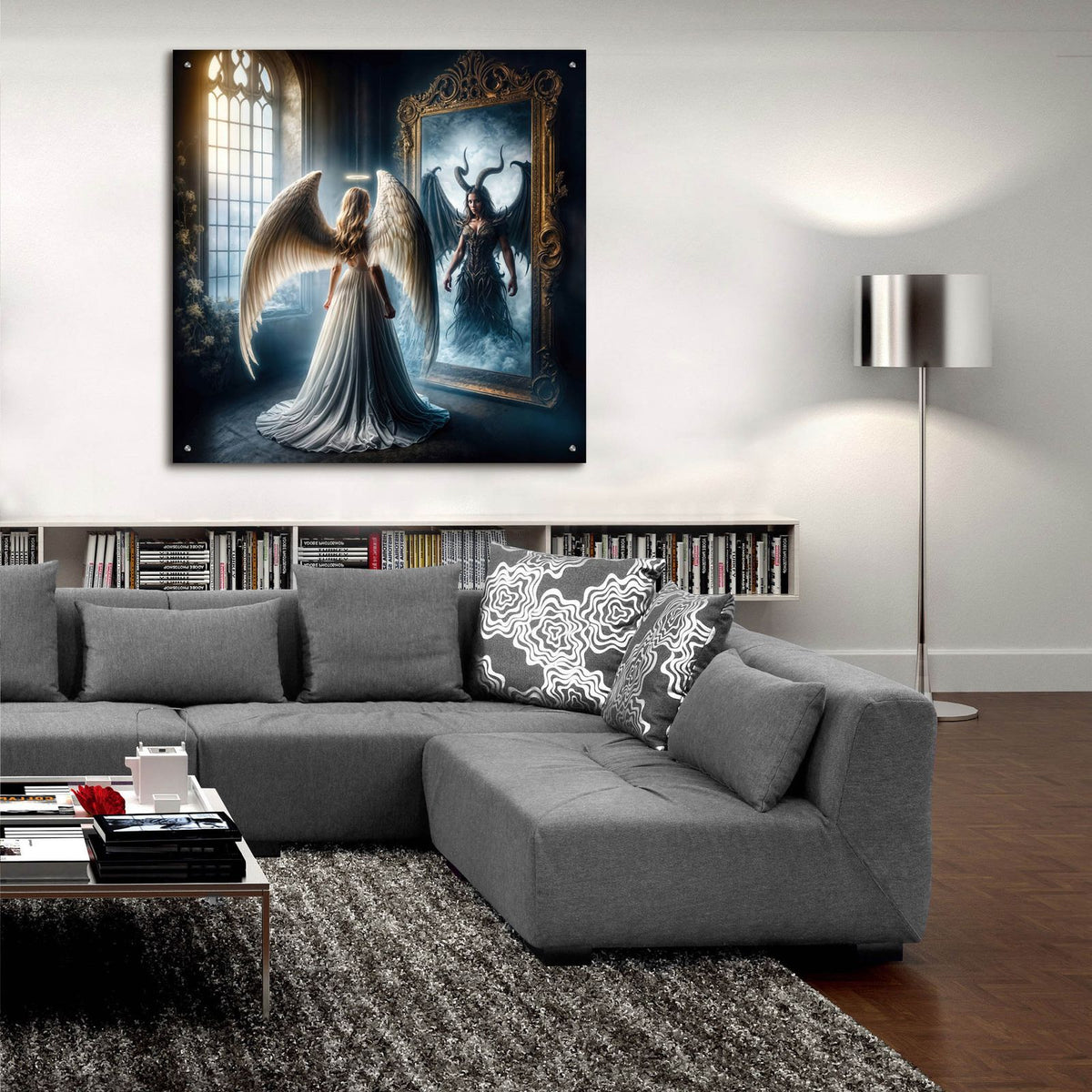 Self Reflection by Rey Klimt - 36x36 acrylic wall art in a room