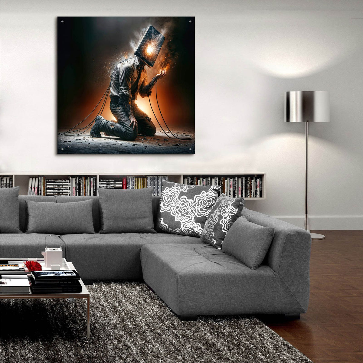 Slave To Device by Rey Klimt - 36x36 acrylic wall art in a room