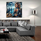 Space Cafe by Rey Klimt - 36x36 acrylic wall art in a room