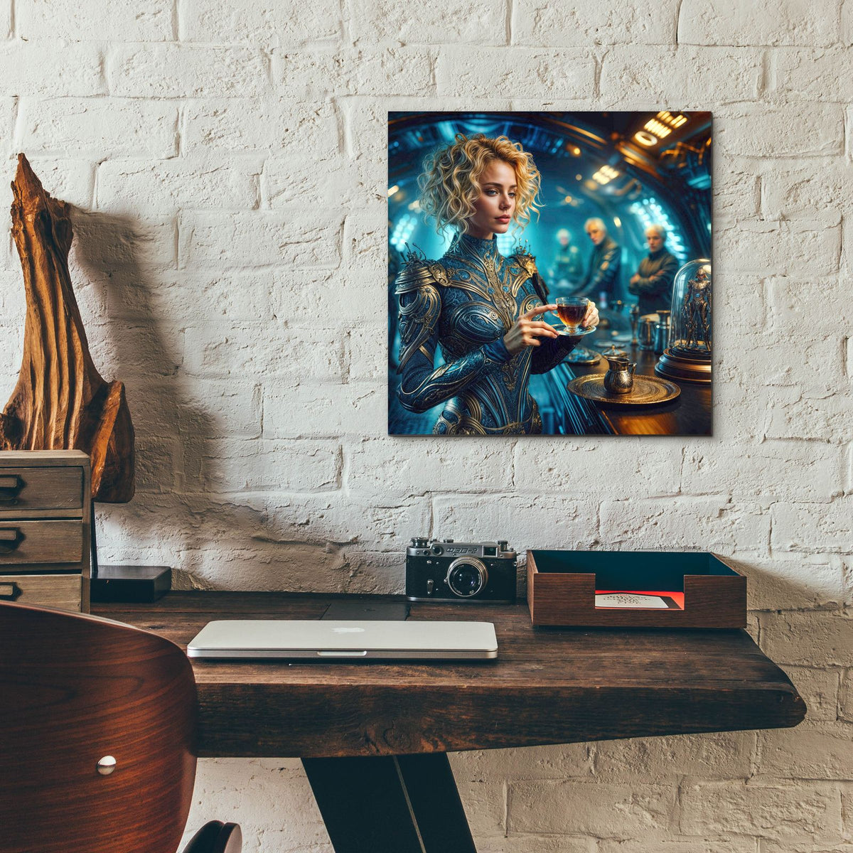Space Coffee House by Rey Klimt - 12x12 acrylic wall art in a room