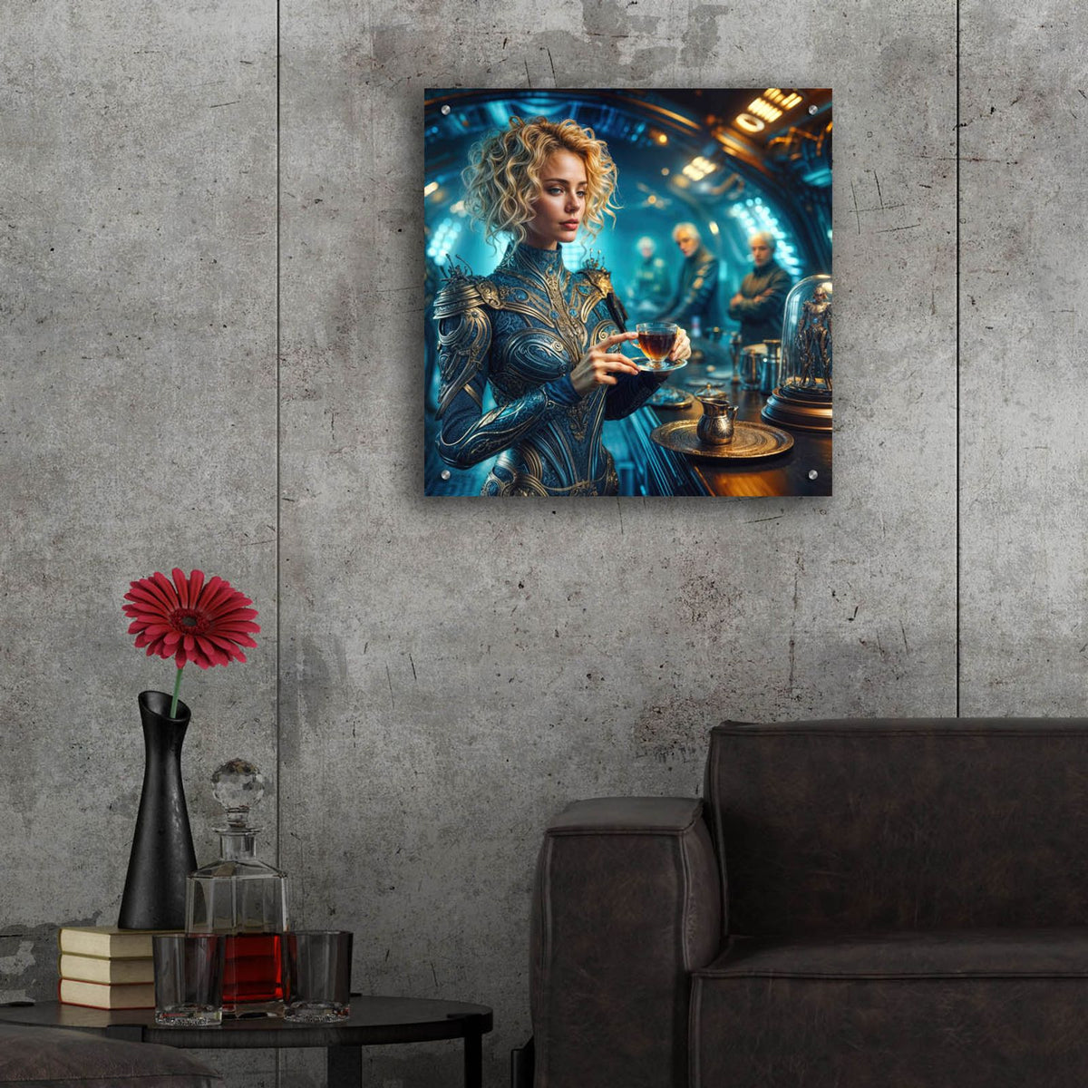 Space Coffee House by Rey Klimt - 24x24 acrylic wall art in a room
