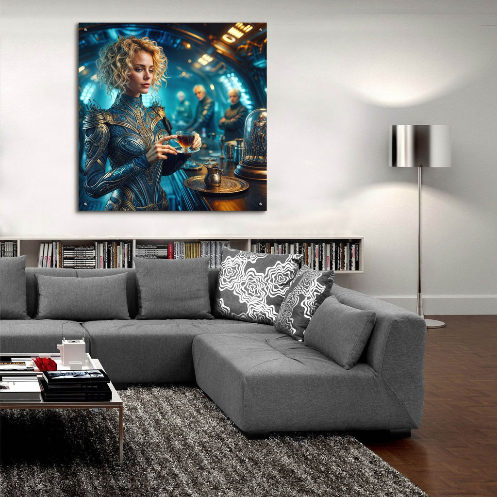 Space Coffee House by Rey Klimt - 36x36 acrylic wall art in a room