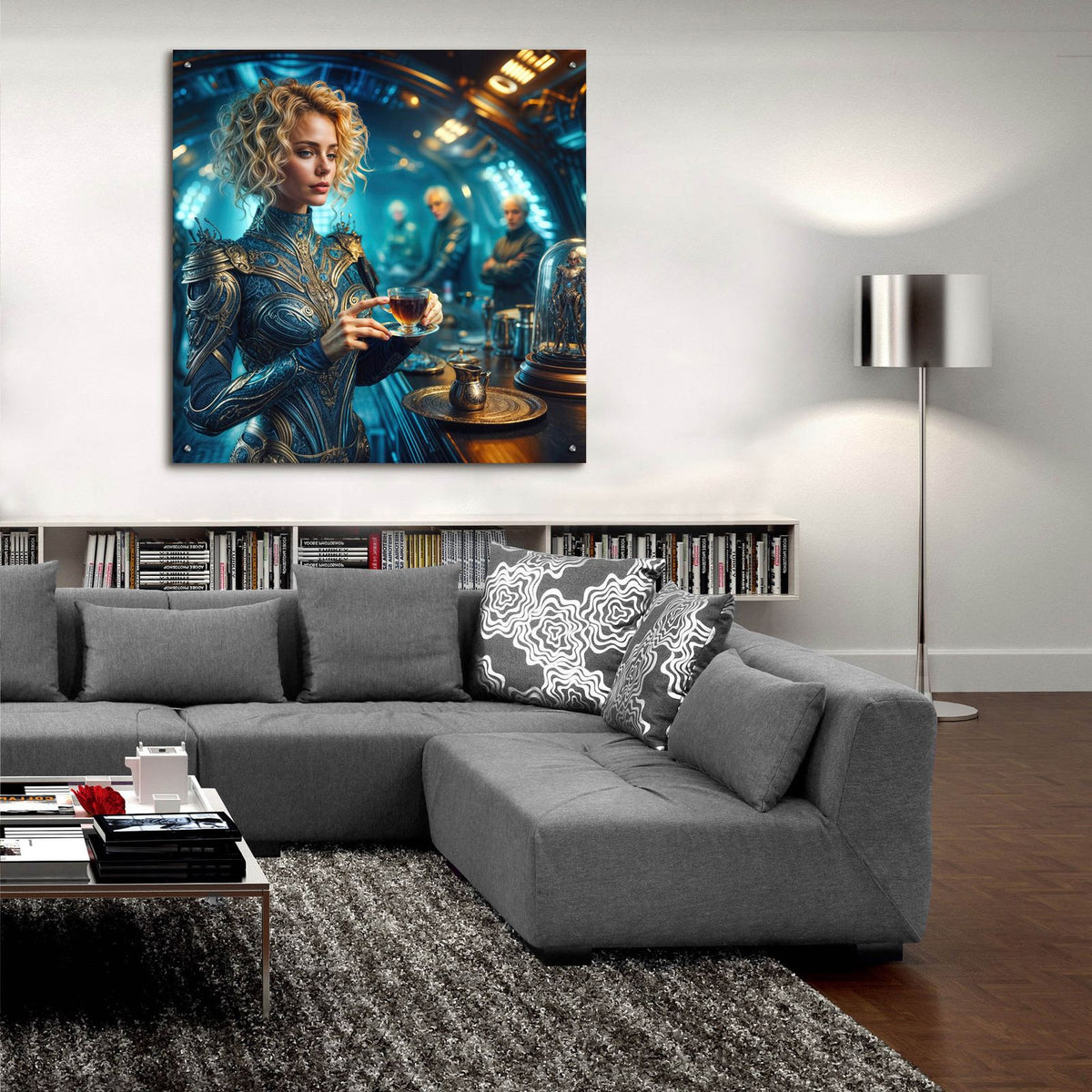Space Coffee House by Rey Klimt - 36x36 acrylic wall art in a room