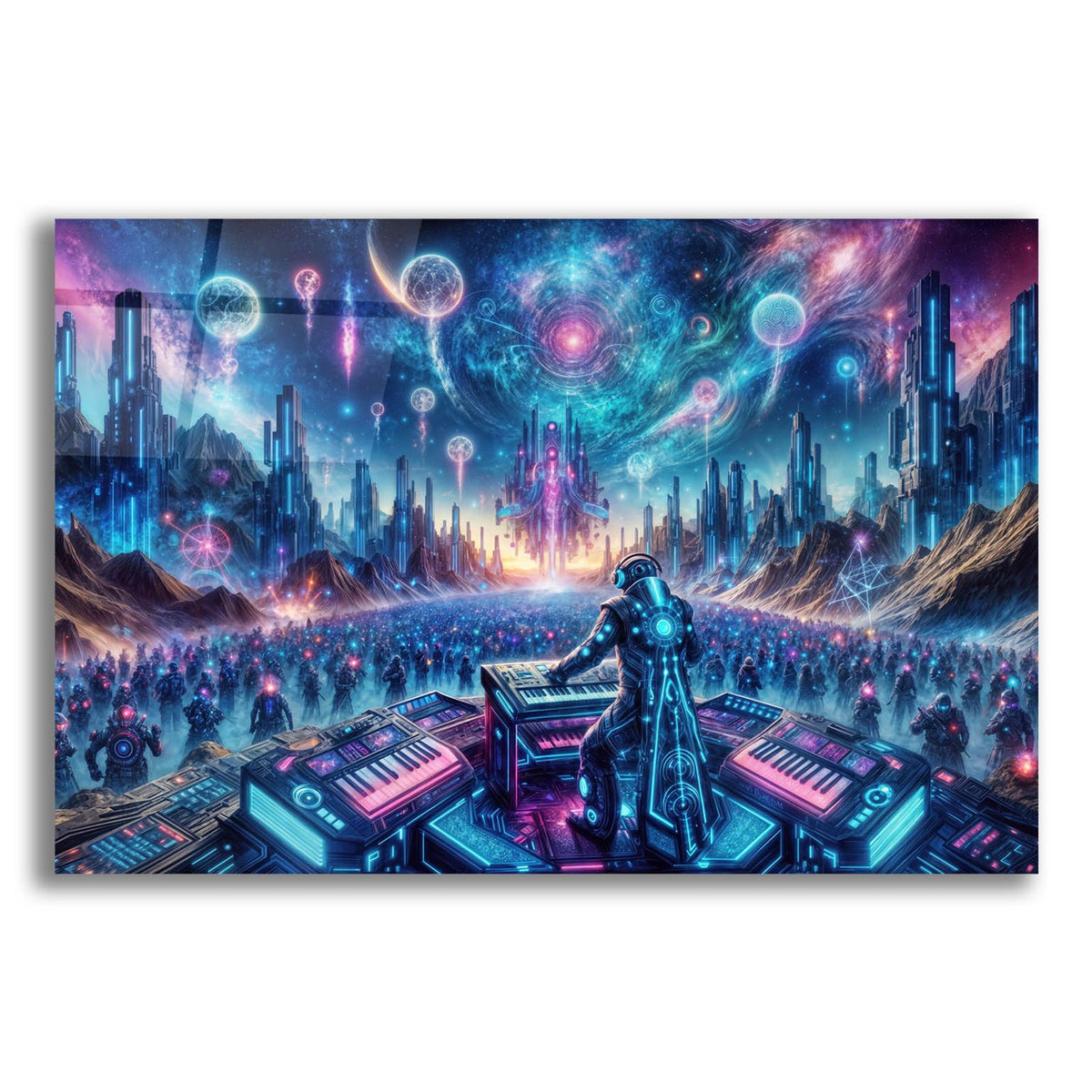 Space Party by Rey Klimt acrylic glass wall art