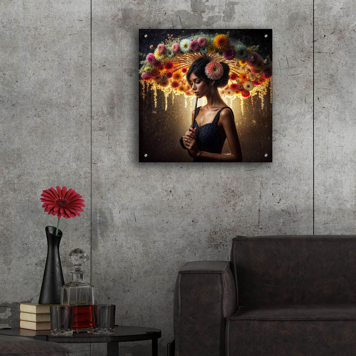 Spring Rain by Rey Klimt - 24x24 acrylic wall art in a room