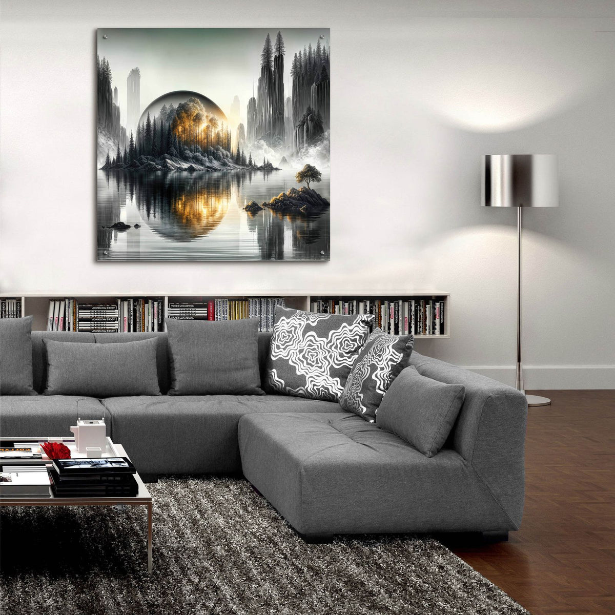 Still World by Rey Klimt - 36x36 acrylic wall art in a room