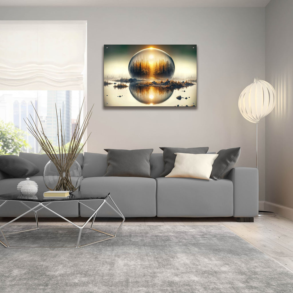 Sunrise Globe by Rey Klimt - 36x24 acrylic wall art in a room