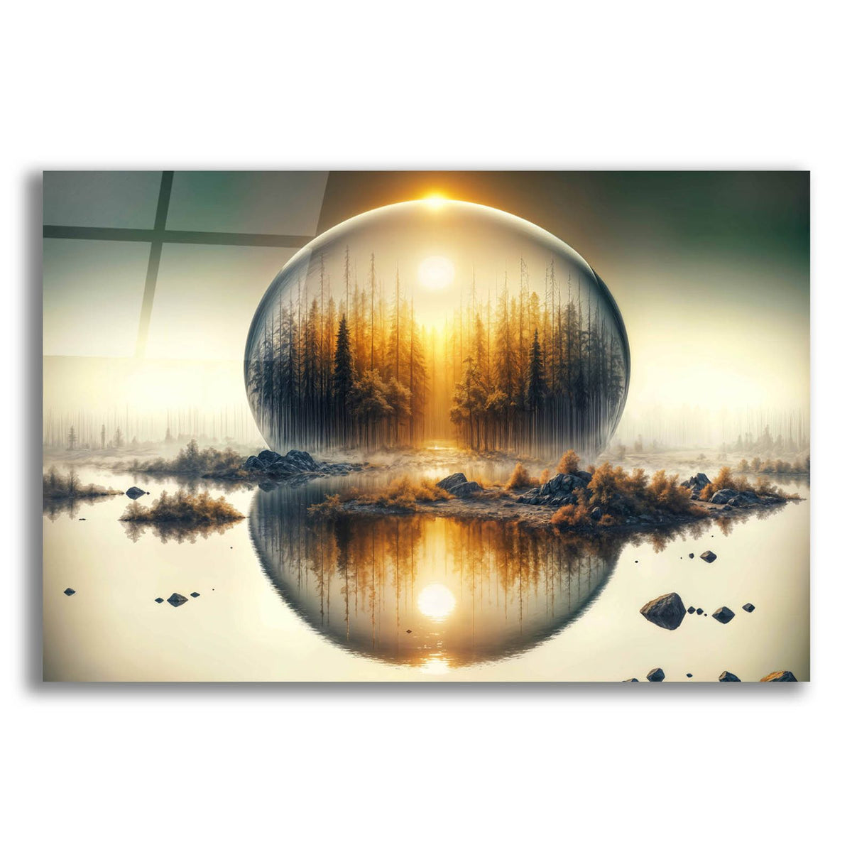 Sunrise Globe by Rey Klimt acrylic glass wall art