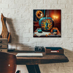 Teal Pumpkin Music by Rey Klimt - 12x12 acrylic wall art in a room