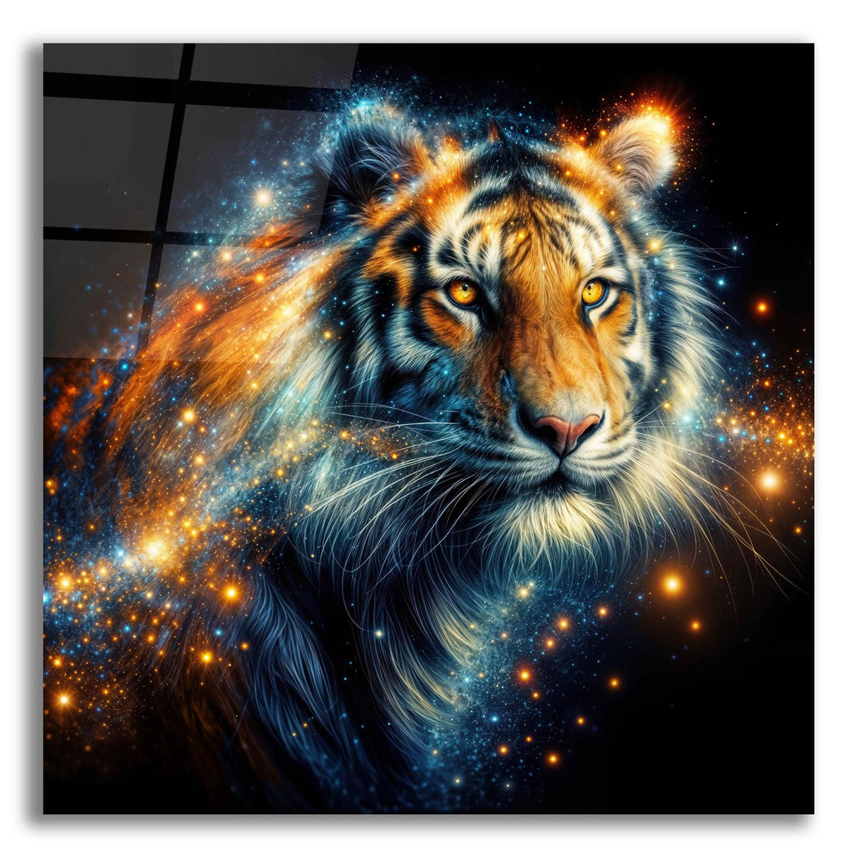 Tiger Face by Rey Klimt acrylic glass wall art