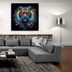 Tiger Portrait by Rey Klimt - 36x36 acrylic wall art in a room