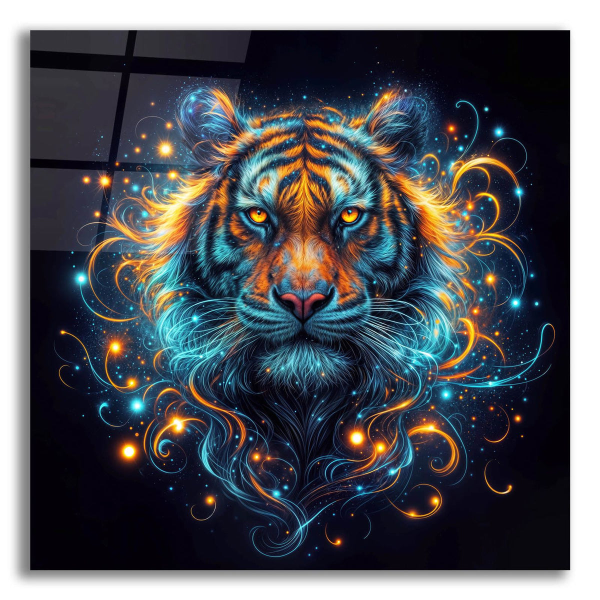 Tiger Portrait by Rey Klimt acrylic glass wall art