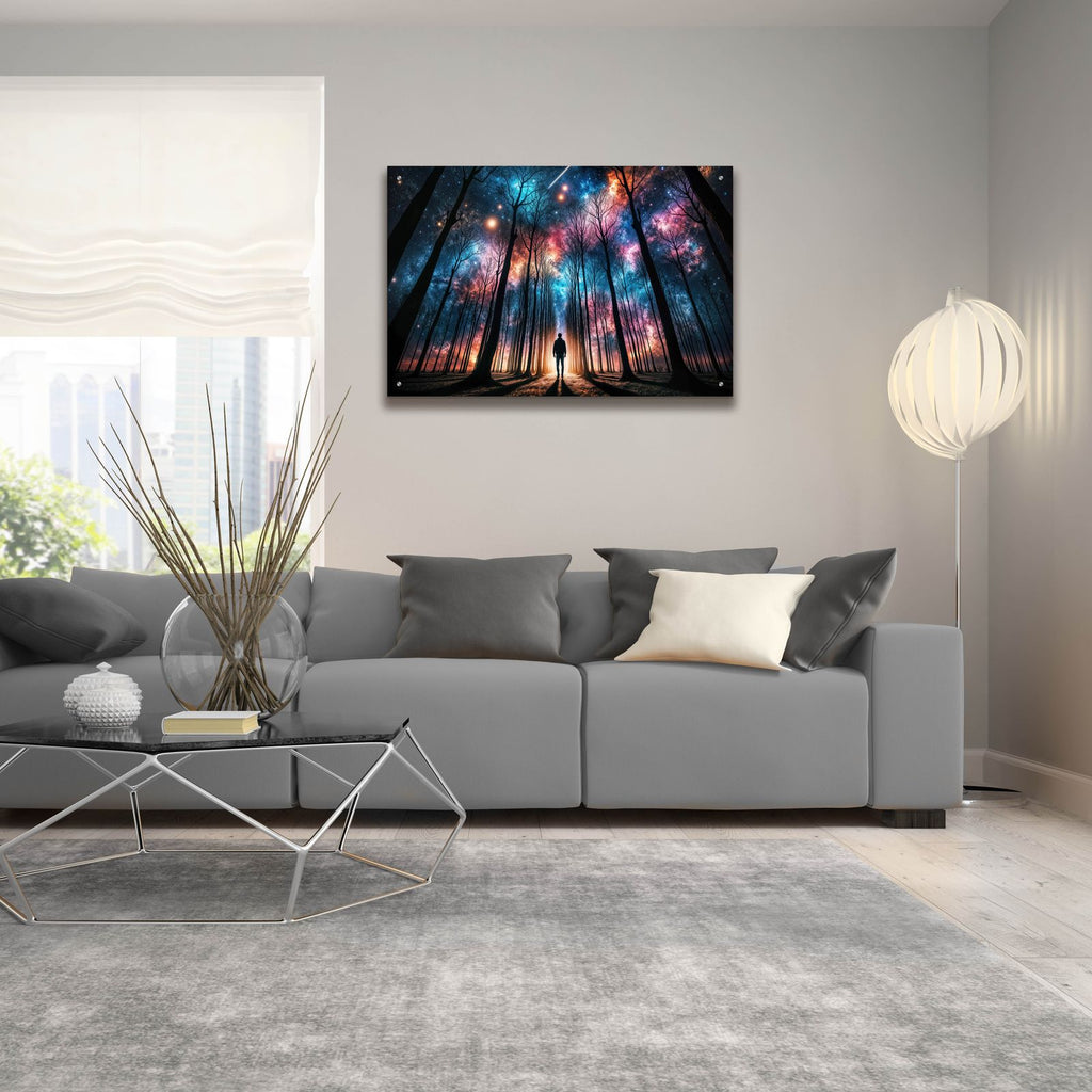 Underneath The Stars by Rey Klimt - 36x24 acrylic wall art in a room