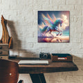 Unicorn At Beach by Rey Klimt - 12x12 acrylic wall art in a room