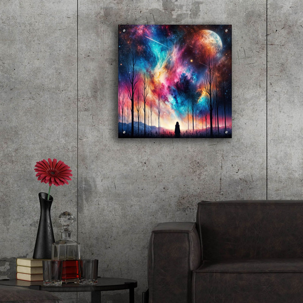 Universe On Fire by Rey Klimt - 24x24 acrylic wall art in a room