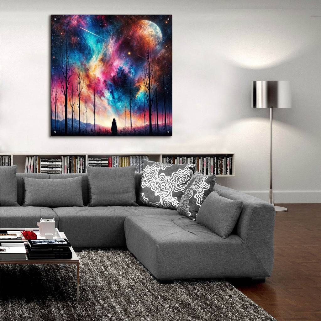 Universe On Fire by Rey Klimt - 36x36 acrylic wall art in a room