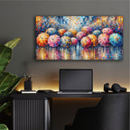 Vibrant Umbrellas 1 by Rey Klimt - 48x24 acrylic wall art in a room