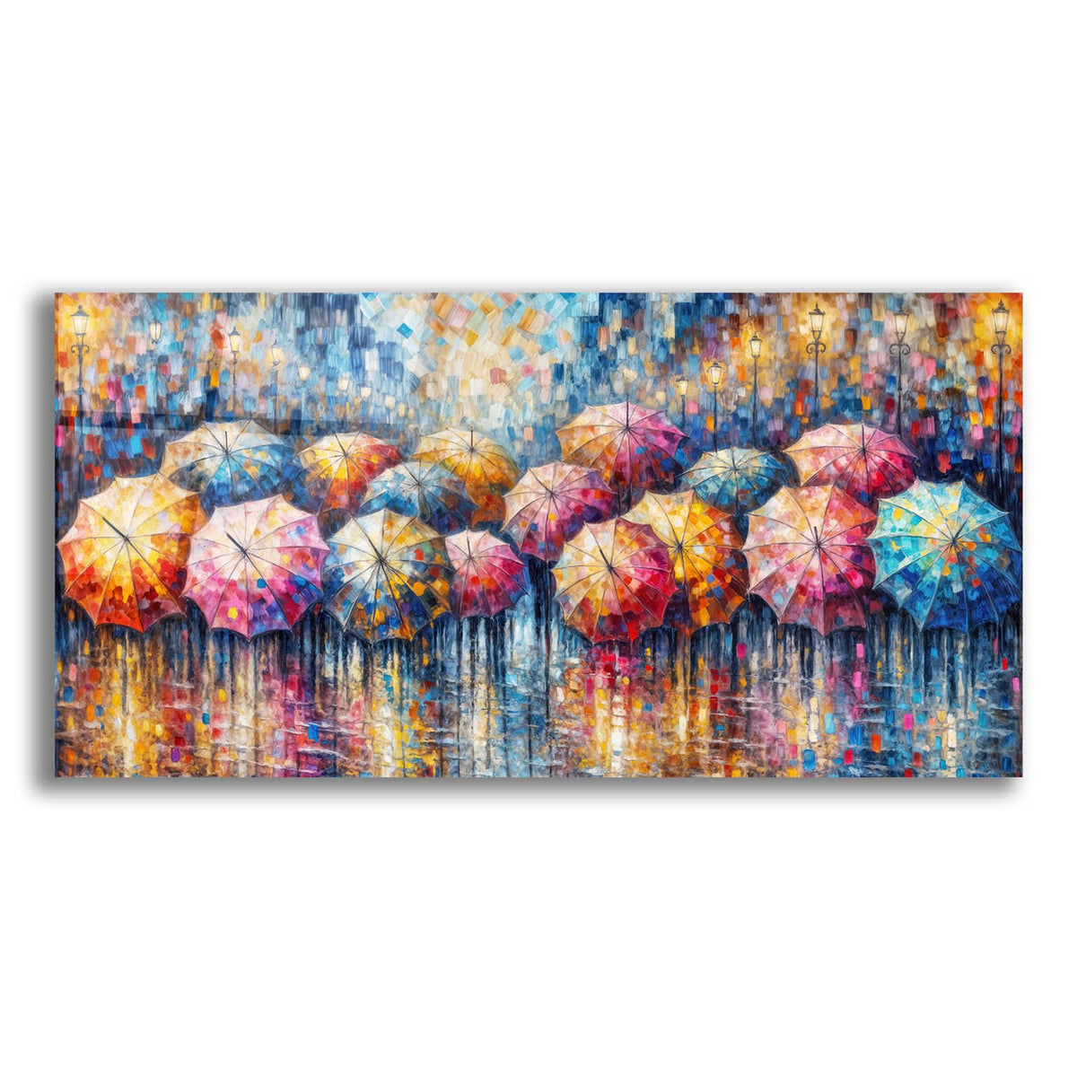 Vibrant Umbrellas 1 by Rey Klimt acrylic glass wall art