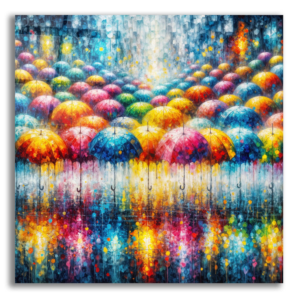 Vibrant Umbrellas 2 by Rey Klimt acrylic glass wall art
