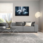 White Horse In Forest by Rey Klimt - 36x24 acrylic wall art in a room