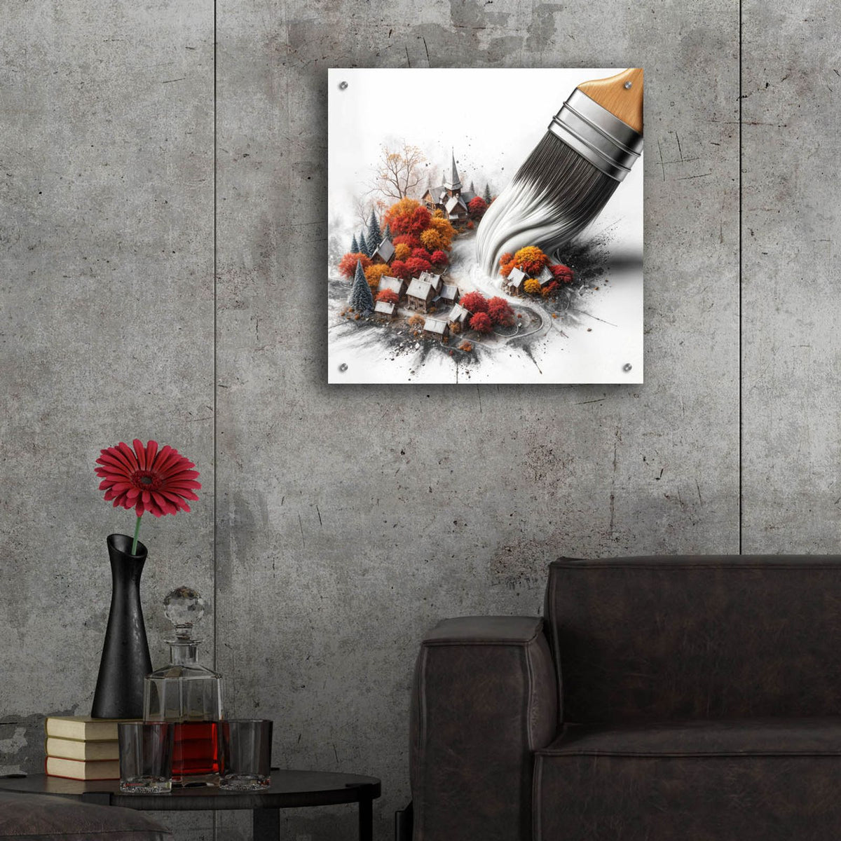 White Paint by Rey Klimt - 24x24 acrylic wall art in a room