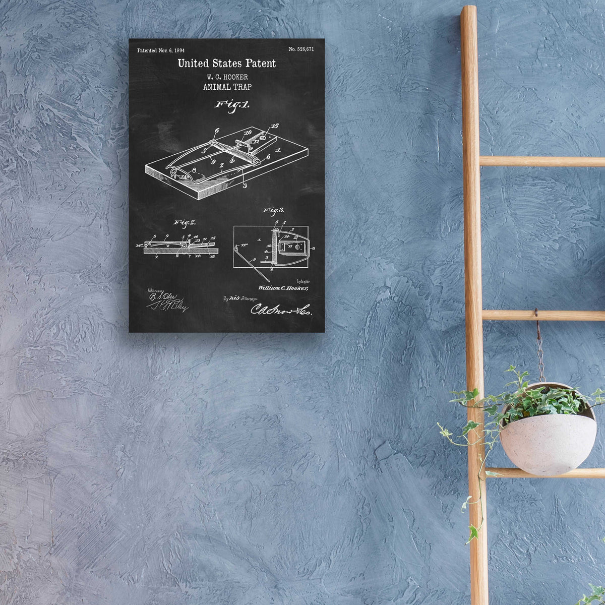 Epic Art 'Trap Blueprint Patent Chalkboard,' Acrylic Glass Wall Art,16x24