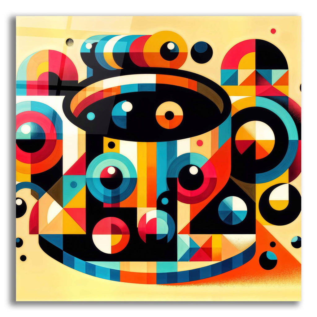 Abstract Coffee Cup 1 by Rey Klimt acrylic glass wall art