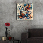 Abstract Coffee Cup 2 by Rey Klimt - 24x24 acrylic wall art in a room