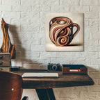 Abstract Coffee Cup 3 by Rey Klimt - 12x12 acrylic wall art in a room