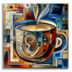 Abstract Coffee Cup 4 by Rey Klimt acrylic glass wall art