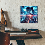 Anime Girl - City Inside Me by Rey Klimt - 12x12 acrylic wall art in a room