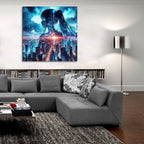 Anime Girl - City Inside Me by Rey Klimt - 36x36 acrylic wall art in a room