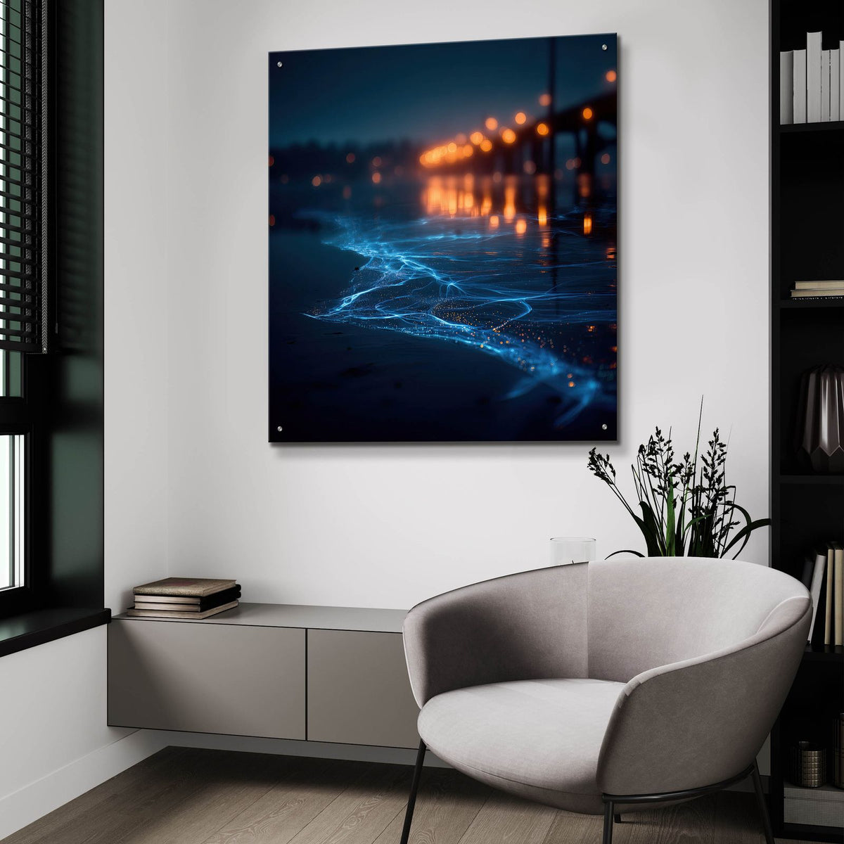 Tides Of The Altered Mind 2 by Ann Klee - 36x36 acrylic wall art in a room