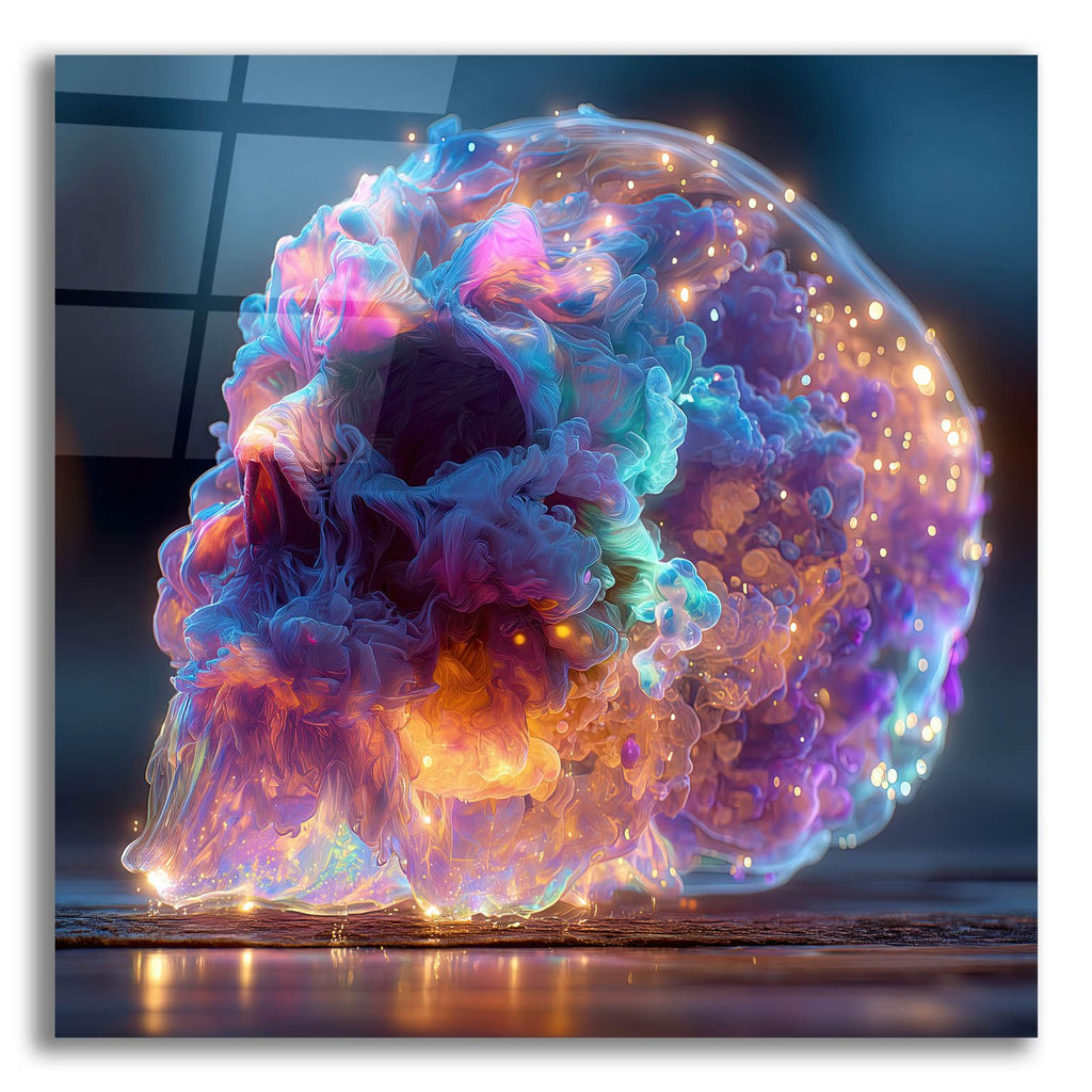 The Luminous Skull 2 by Ann Klee acrylic glass wall art