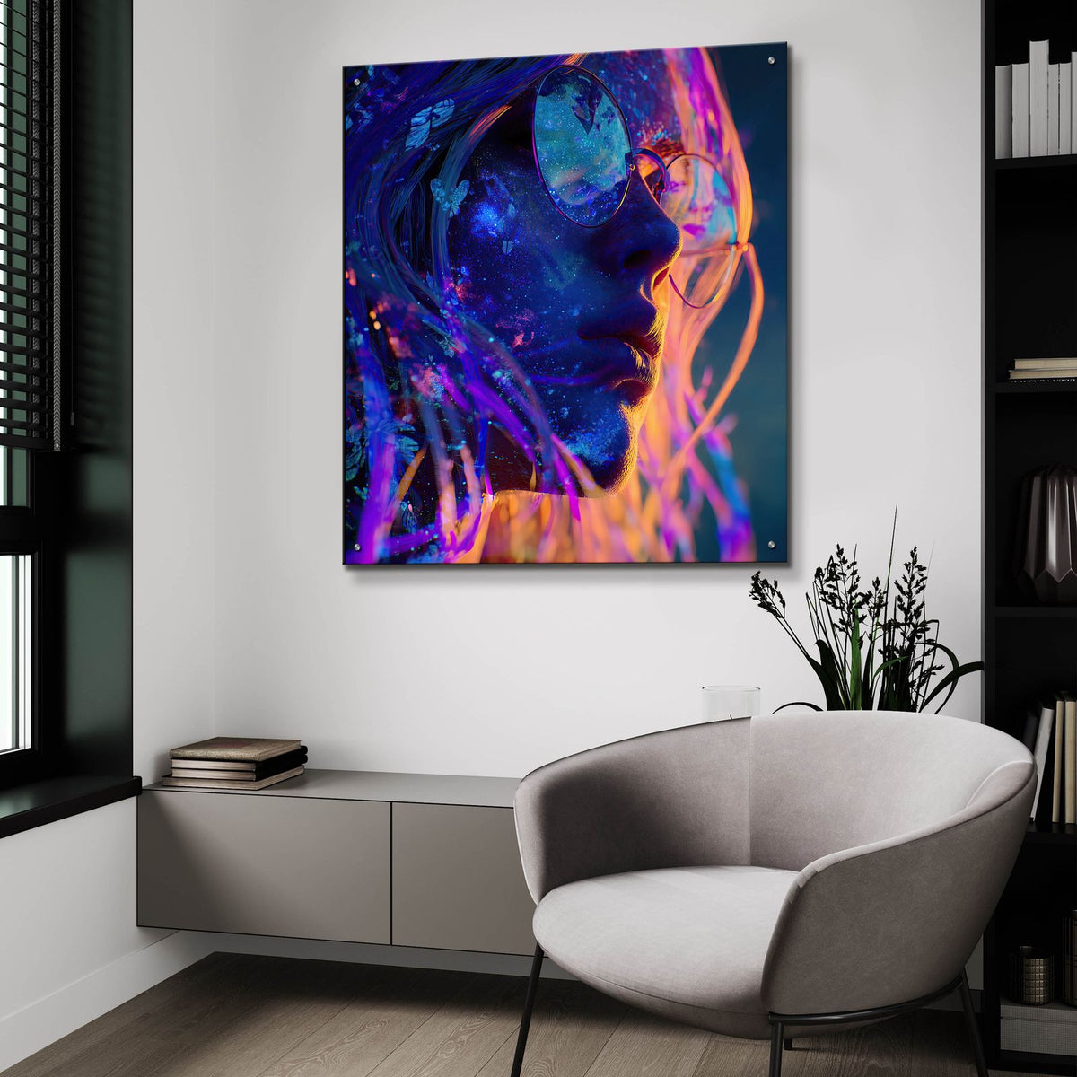 Self Meets Infinity 2 by Ann Klee - 36x36 acrylic wall art in a room