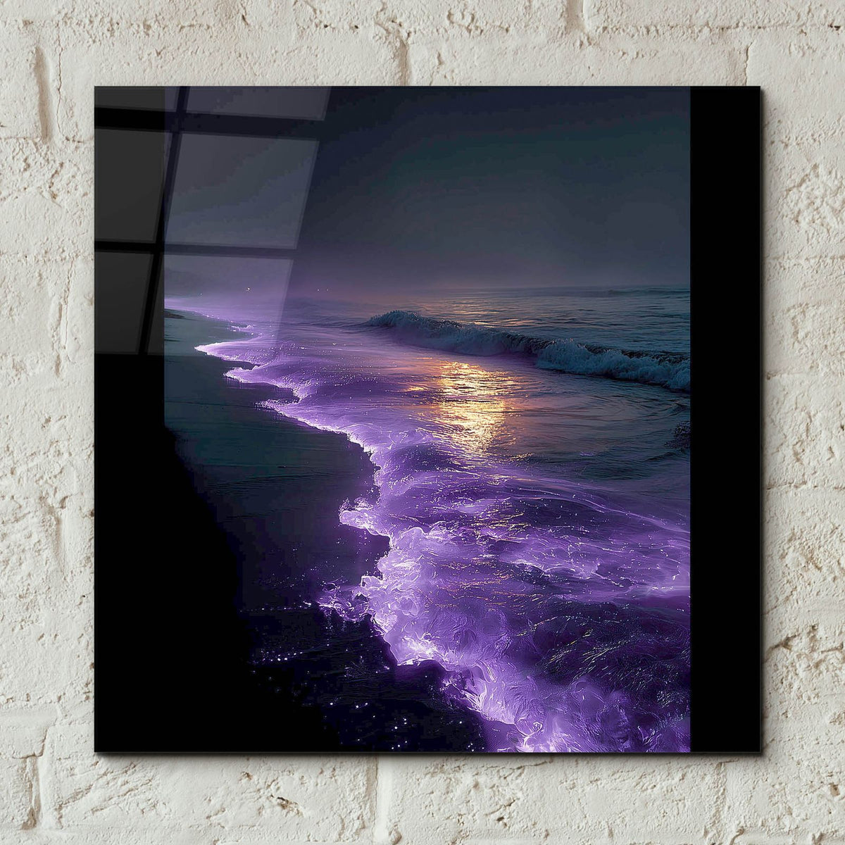 Purple Ocean by Ann Klee - 12x12 acrylic wall art in a room