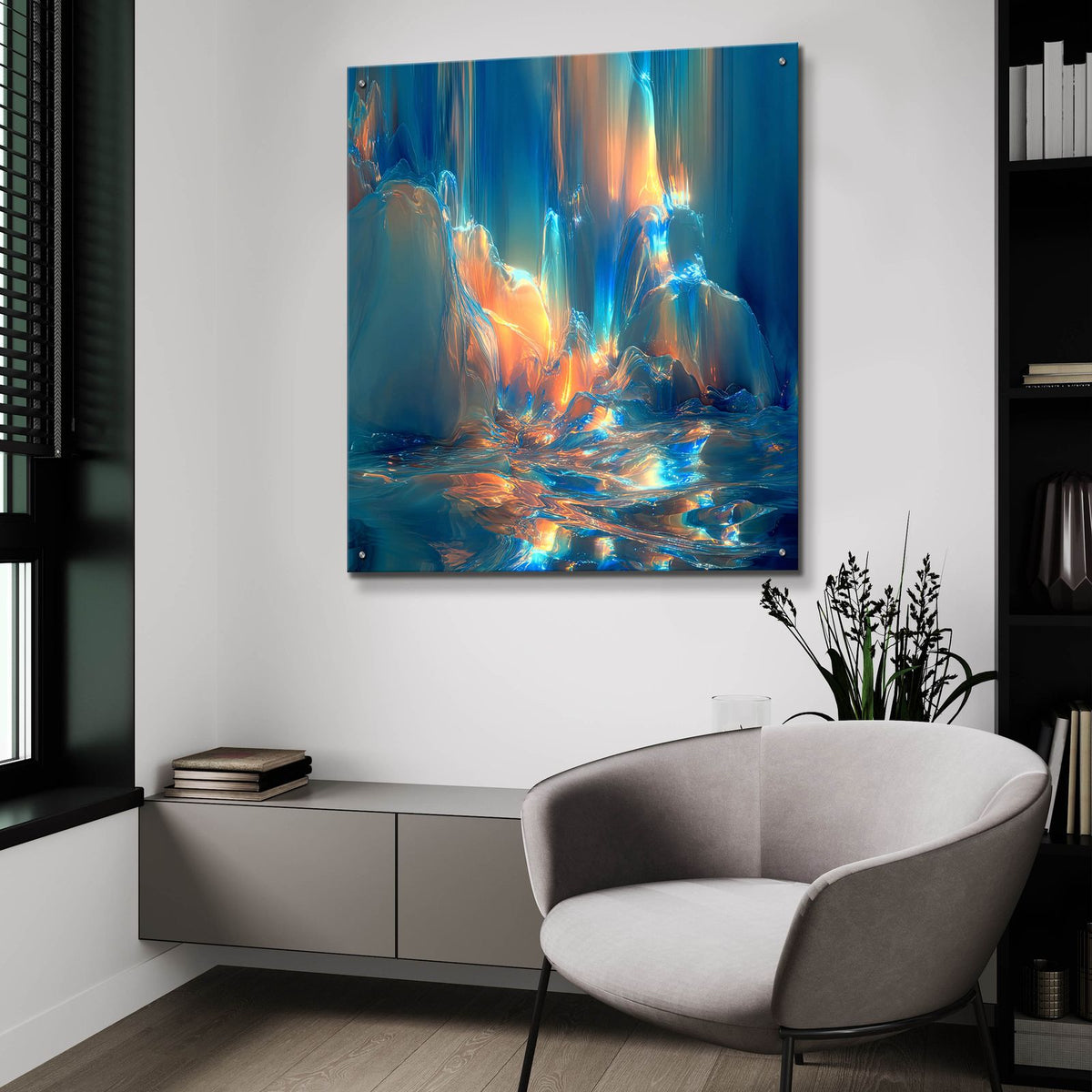 Mindscape 8 by Ann Klee - 36x36 acrylic wall art in a room