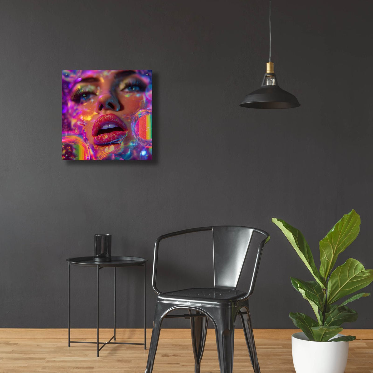 Melting World 2 by Ann Klee - 24x24 acrylic wall art in a room