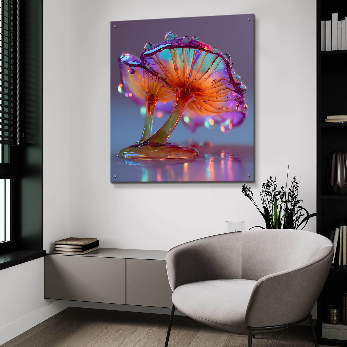 Magic Mushroom 2 by Ann Klee - 36x36 acrylic wall art in a room