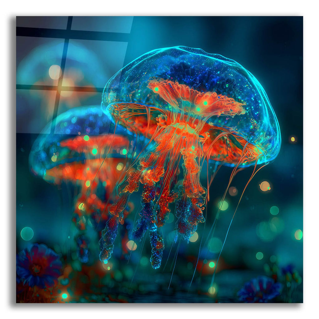 Magic Jellyfish by Ann Klee acrylic glass wall art