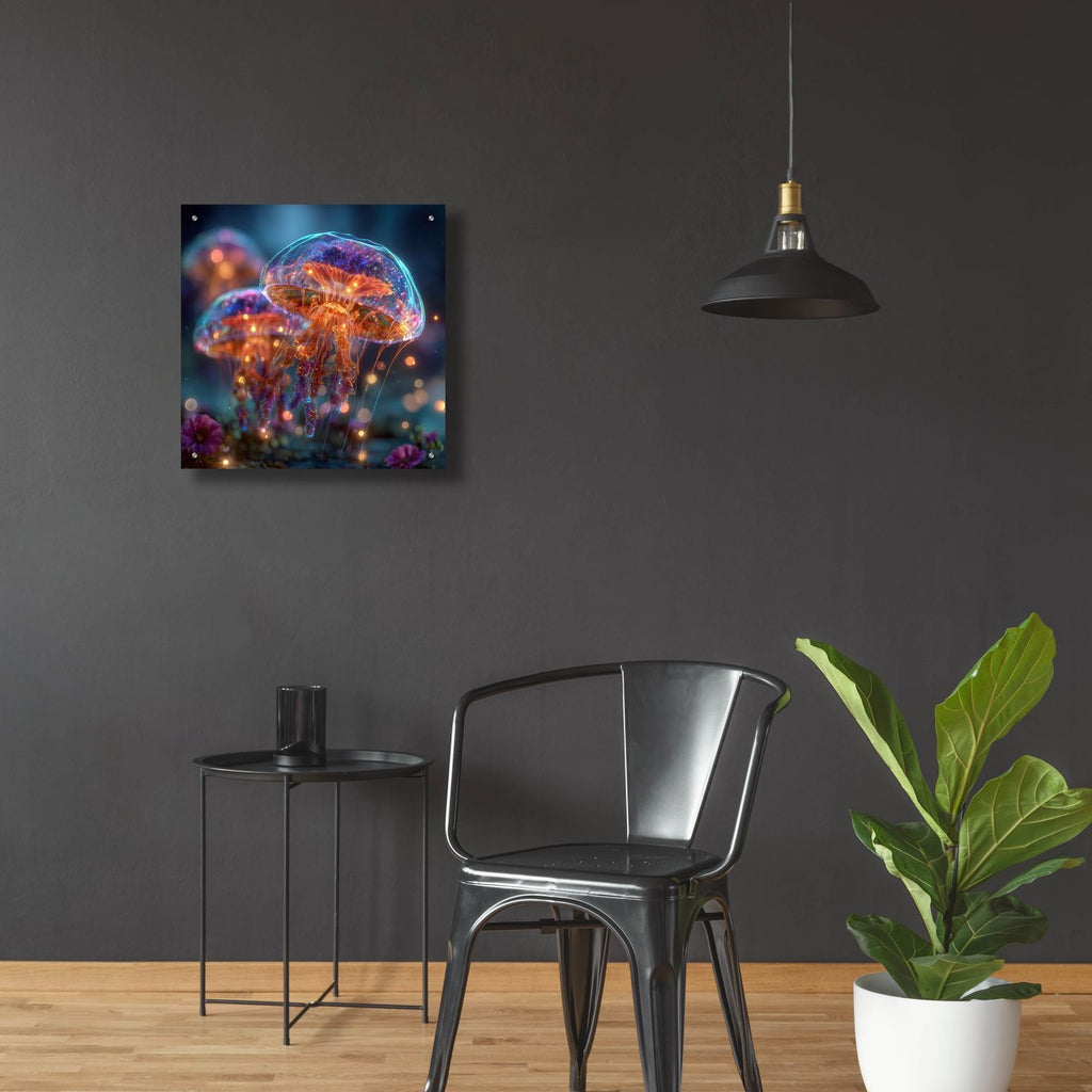 Magic Jellyfish 2 by Ann Klee - 24x24 acrylic wall art in a room