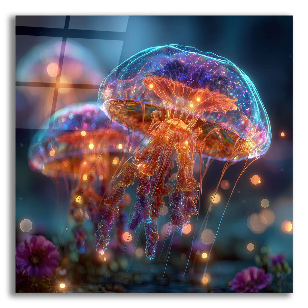 Magic Jellyfish 2 by Ann Klee acrylic glass wall art