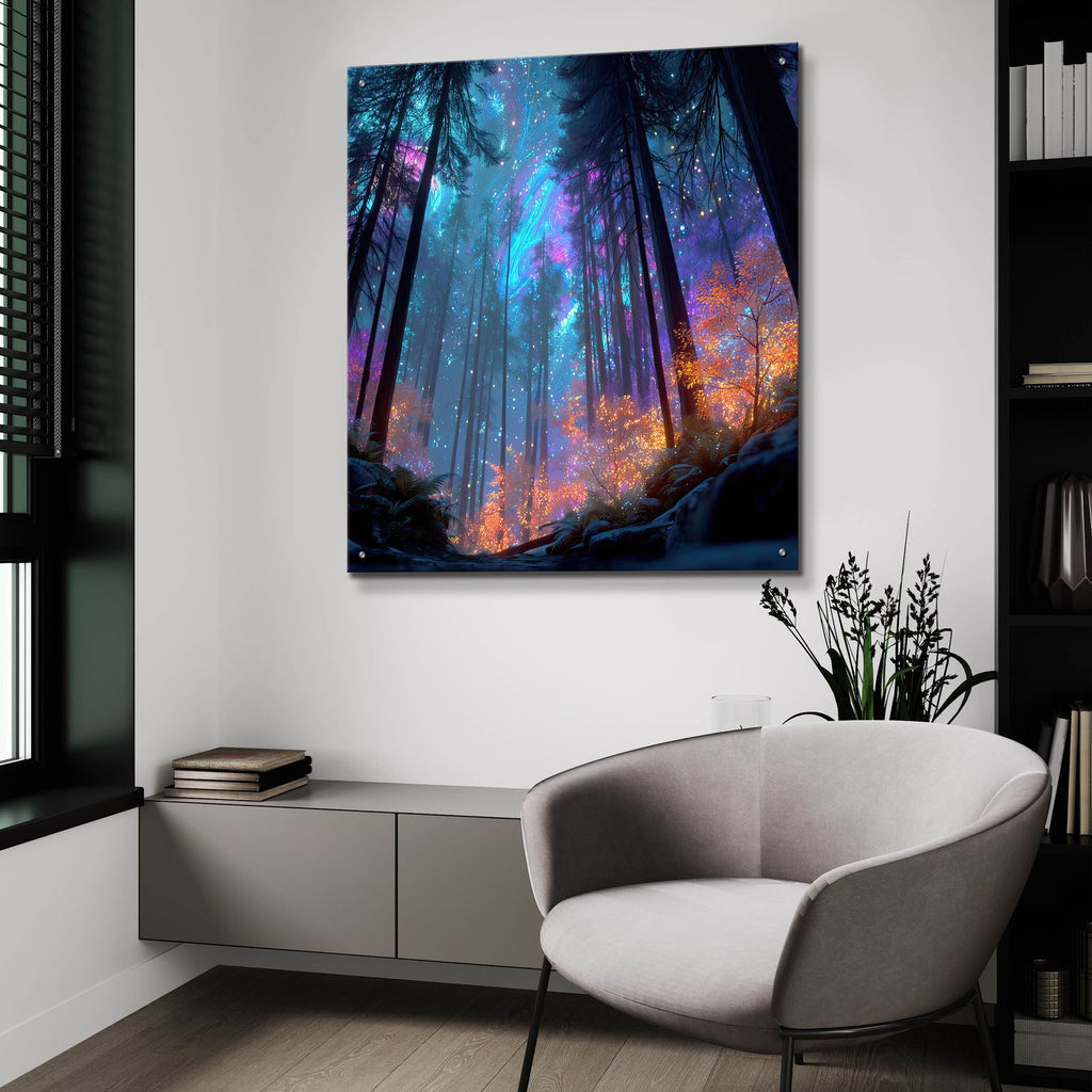Luinescent Forest by Ann Klee - 36x36 acrylic wall art in a room