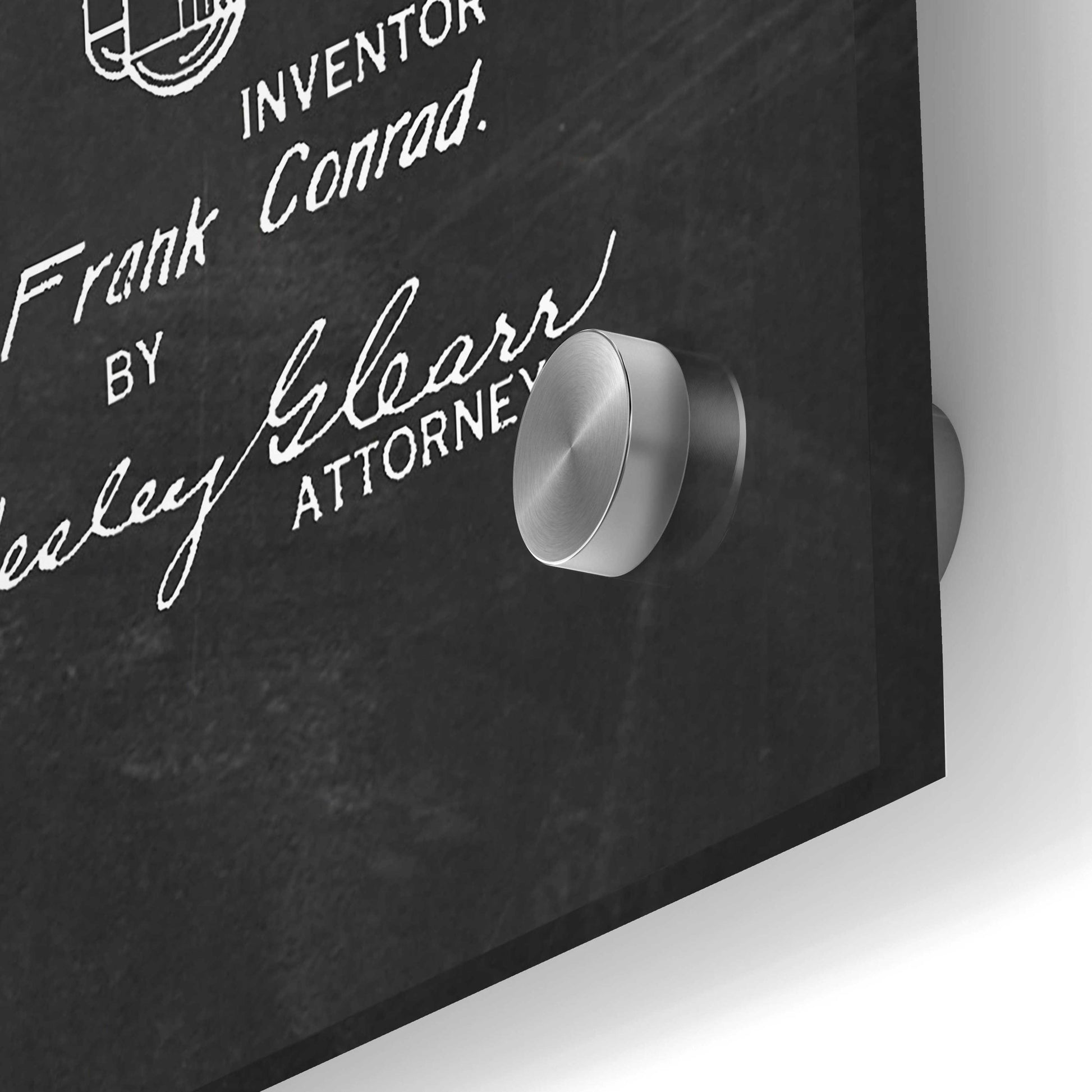 Epic Art 'Vacuum tube Blueprint Patent Chalkboard,' Acrylic Glass Wall Art,24x36
