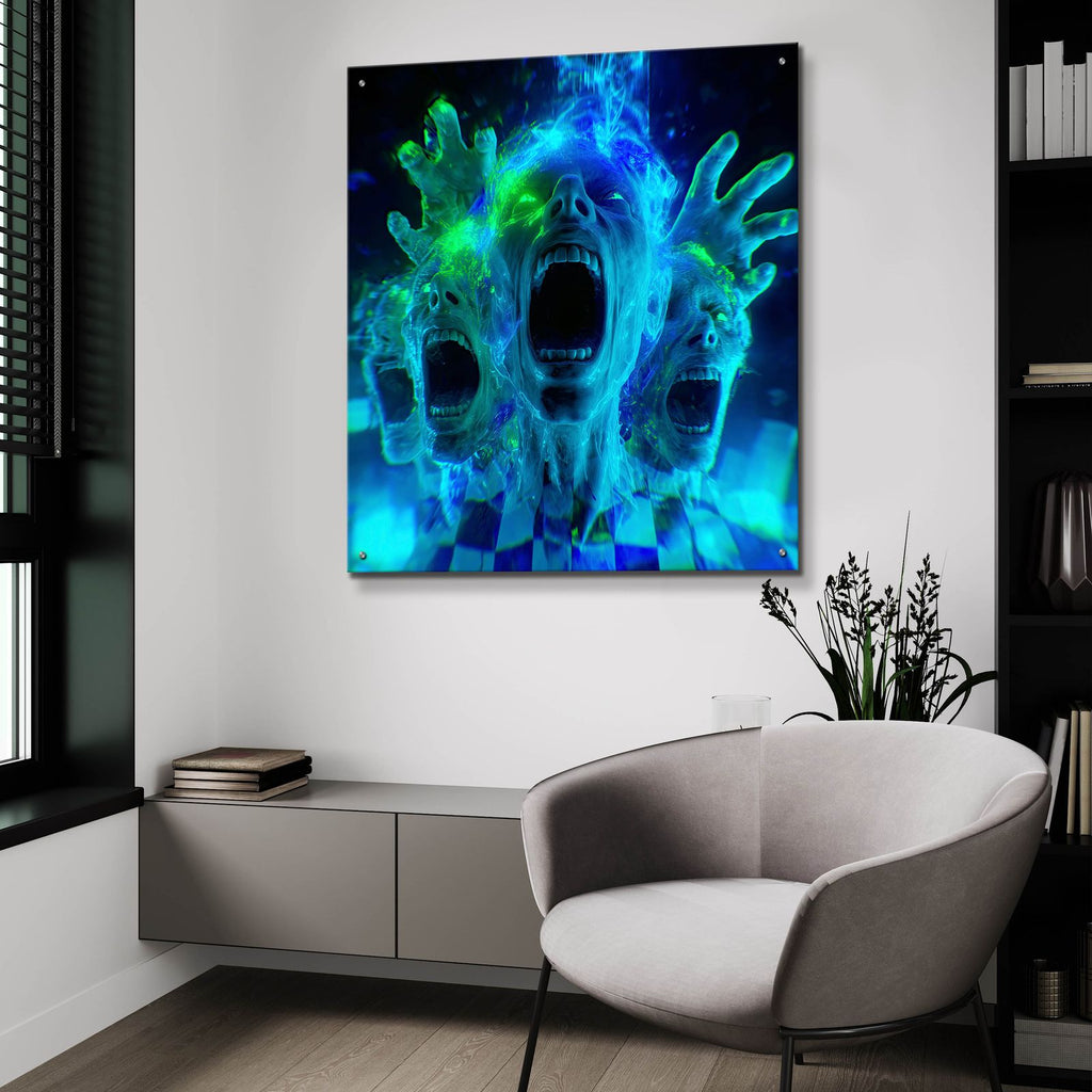 Inner Demons by Ann Klee - 36x36 acrylic wall art in a room