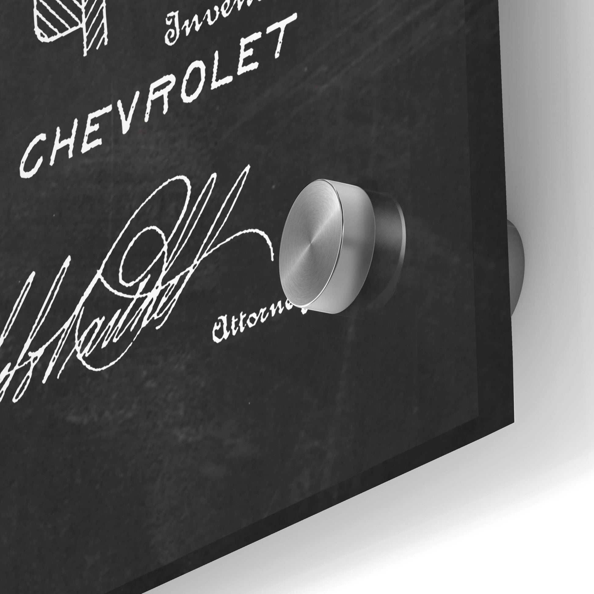 Epic Art 'Valve Mechanism Blueprint Patent Chalkboard,' Acrylic Glass Wall Art,24x36